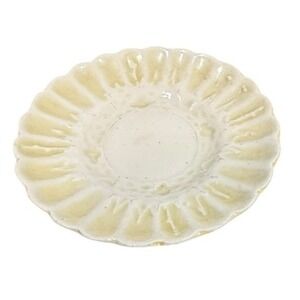 VTG German Ceramic Spoon Rest‎ Scalloped Edge Drip Glaze Made in Germany 3-4"